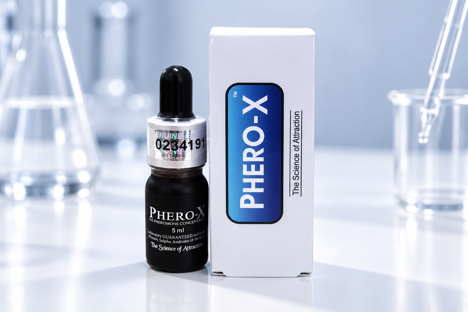 PHERO-X 5ml dengan gaya studio klinikal